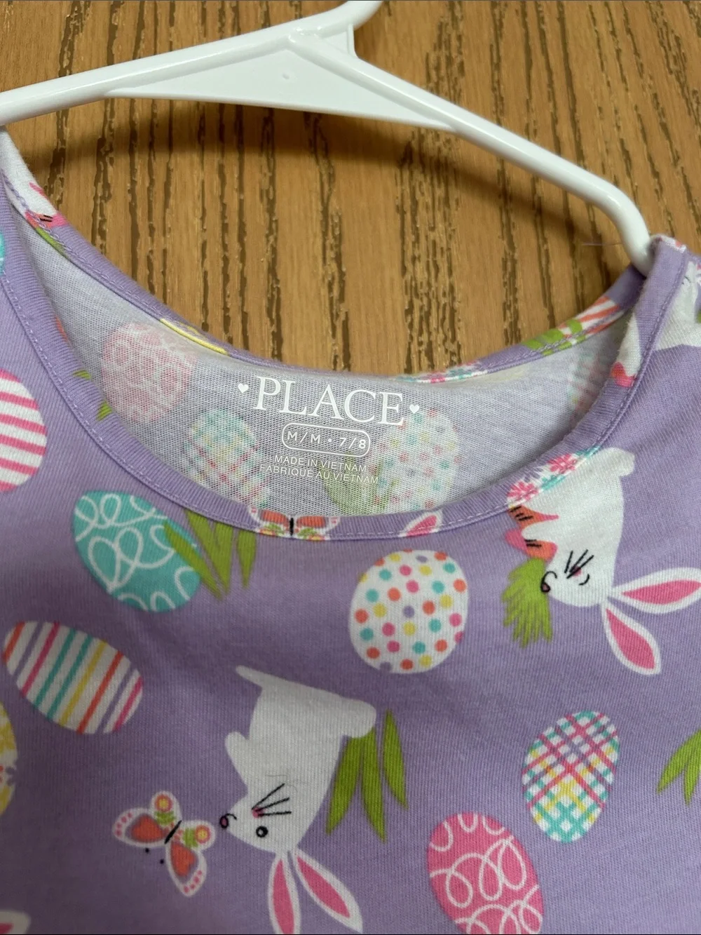 The Children's Place Lavender Bunny & Easter Egg Nightgown
